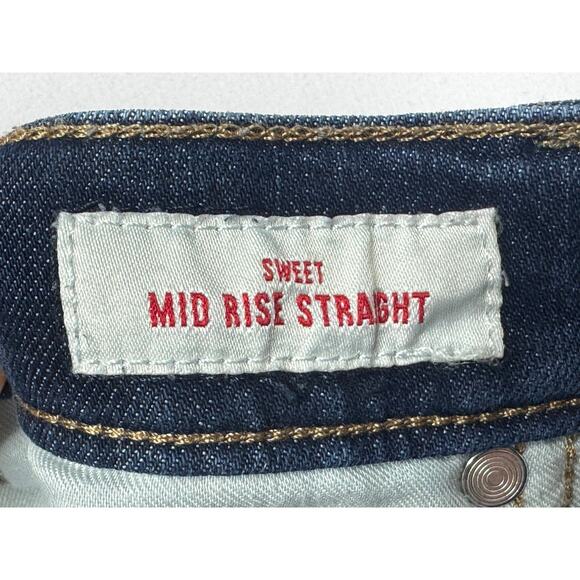 Lucky Brand Women's Sweet Mid Rise Straight Blue Denim Jeans - Sz 12/31R (32x32) - Picture 5 of 7